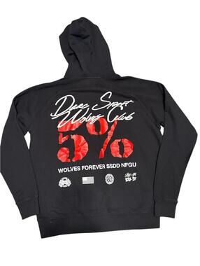 Black Hoodie with Graphic Print on Back
